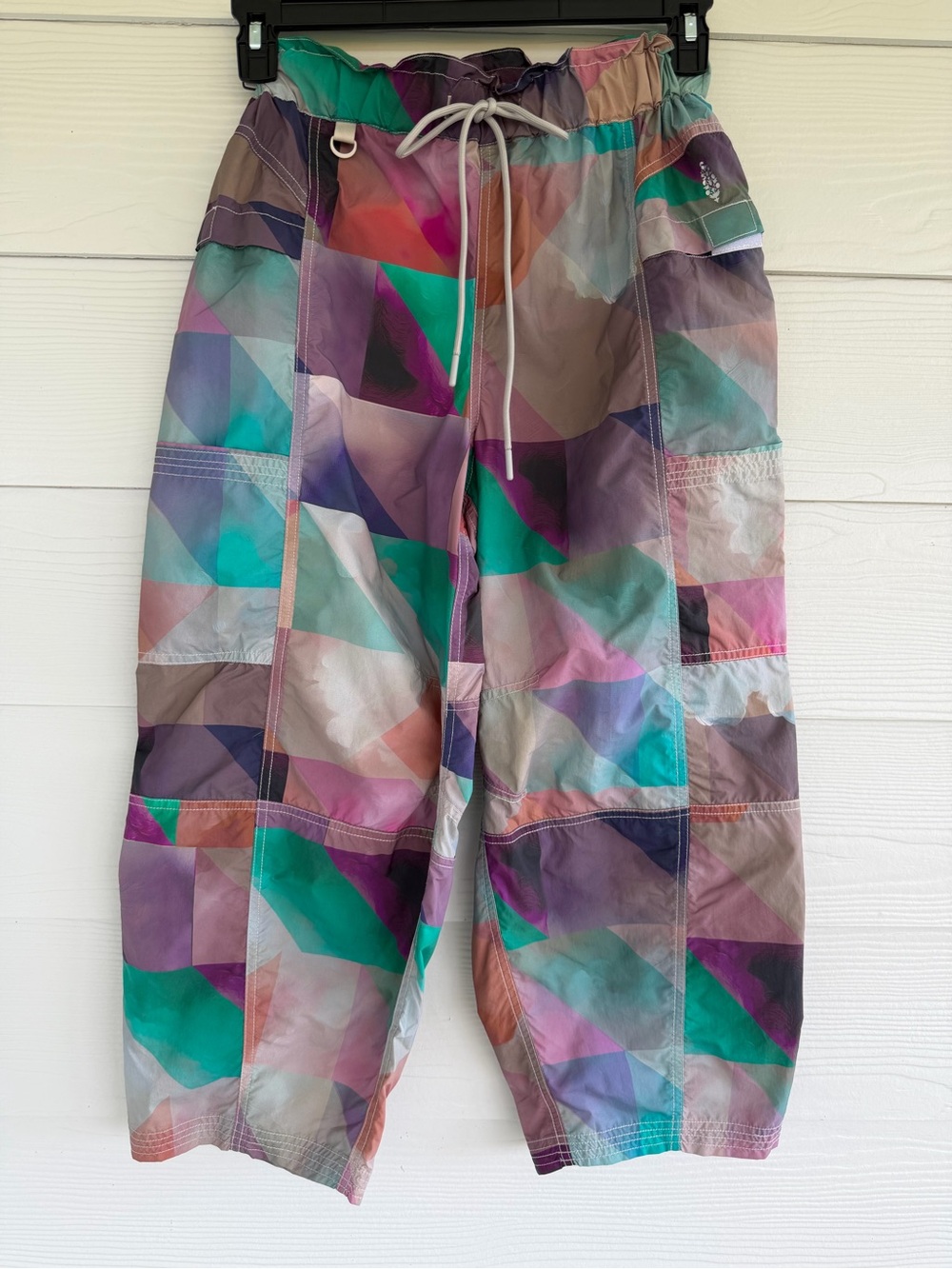 Free People Movement Women’s Printed Cargo Parachute Pants Multicolor XS New